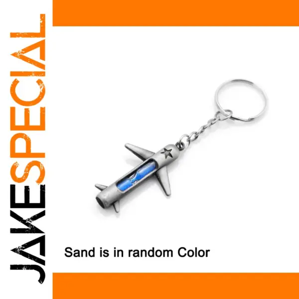 Metallic Rifle-Shaped Keychain with Chain