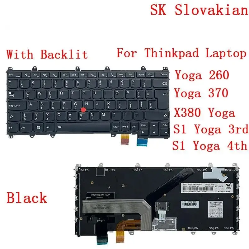 German Czech Hungarian Slovakian Backlit Keyboard for Lenovo Yoga 9 German Czech Hungarian Slovakian Backlit Keyboard for Lenovo Yoga - Image 9