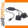 PS2 to PS3 Dual Controller Adapter Cable