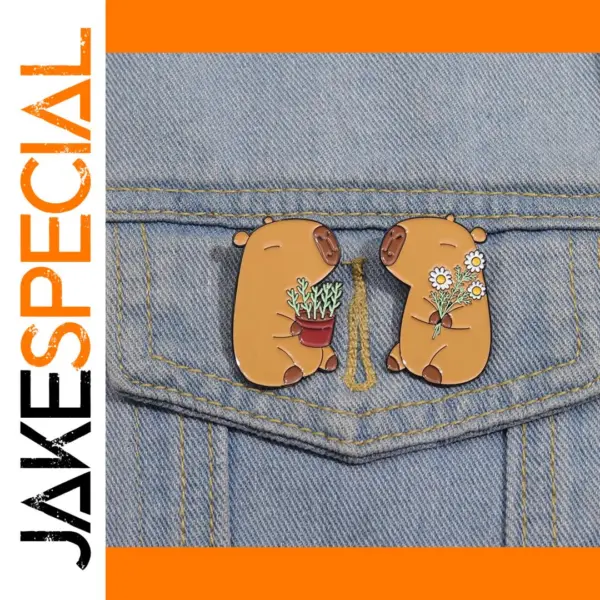 Cute Animal Capybara Enamel Pin Badge