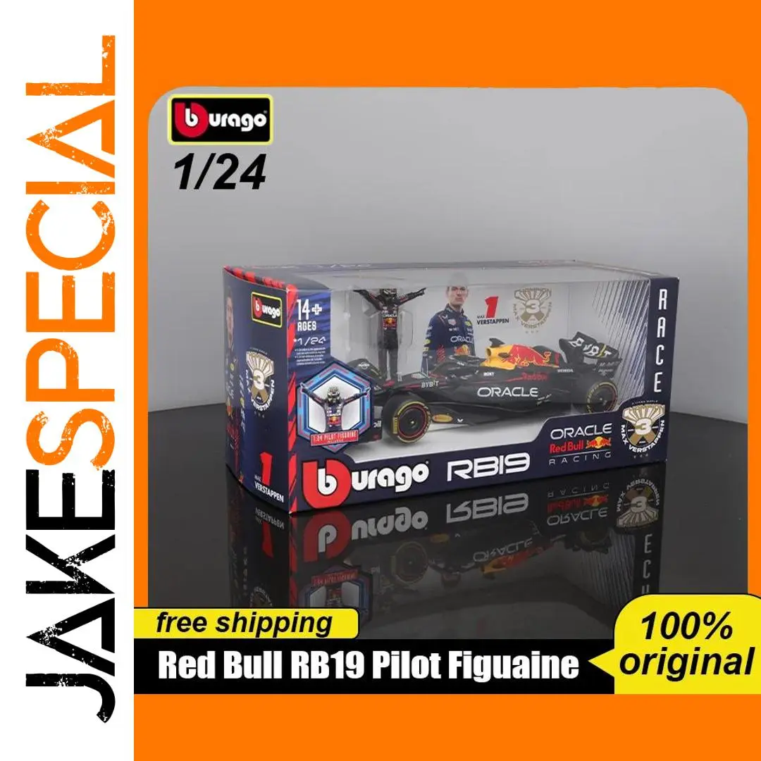 Bburago Red Bull RB19 Max Verstappen Diecast Model 1 Bburago Red Bull RB19 Max Verstappen Diecast Model