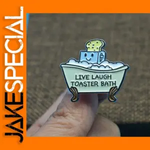 Live Laugh Toaster Enamel Pin Gift for Friends