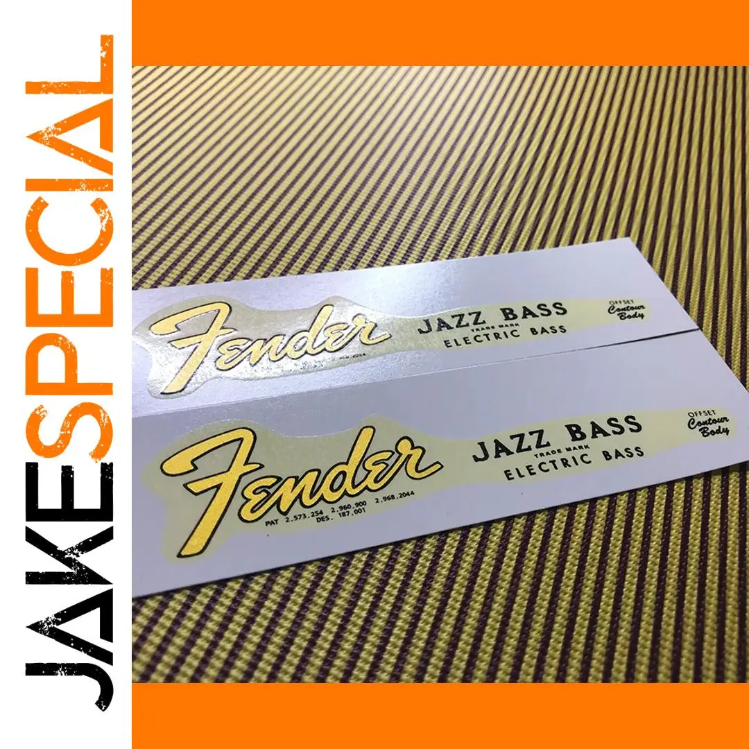 Fender Jazz Bass Headstock Decals Set of 2 1 Fender Jazz Bass Headstock Decals Set of 2