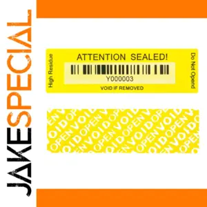 Tamper Evident Void Stickers with Triple Serial Numbers