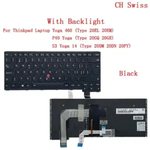 Lenovo Thinkpad Backlit Keyboard for Yoga 14 & P40 31 b538fede no logo