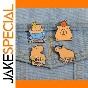 Cute Cartoon Capybara Enamel Pin