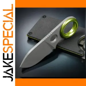Compact EDC Pocket Knife with Green Handle