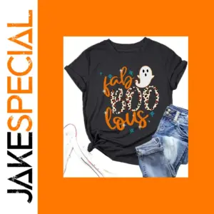 Halloween Ghost Graphic T-Shirt for Women