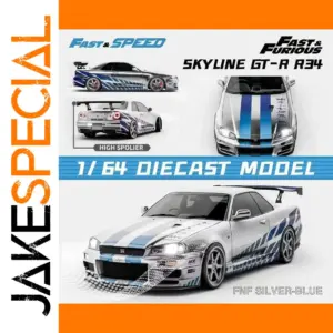1:64 Fast and Furious GTR R34 Miniature Car