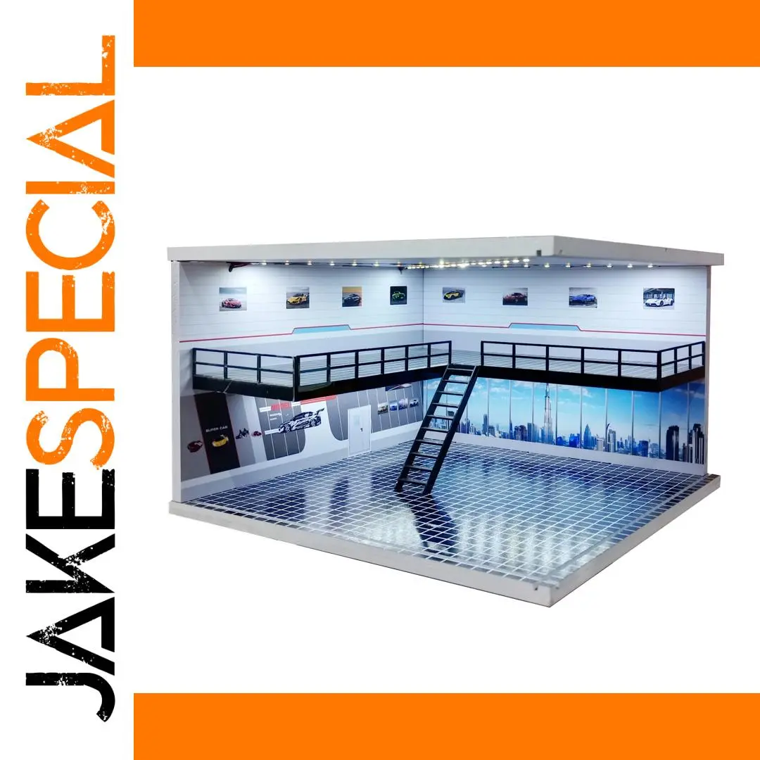 1/64 1/43 Scale Car Garage Diorama Model 1 1/64 1/43 Scale Car Garage Diorama Model