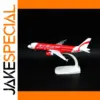 Diecast AirAsia A320 Model Airplane 8 Inch