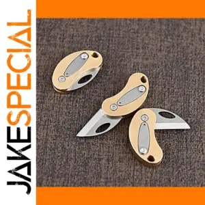 Mini Brass Folding Knife Set of 3