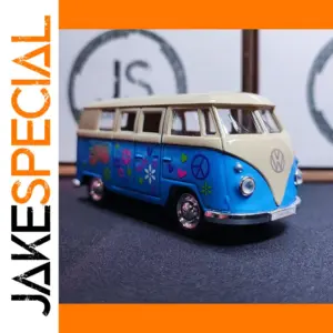 Voiture Miniature Welly 1:36 Diecast Volkswagen T1 Flowers Bus Model