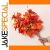 70cm Artificial Maple Leaves Pumpkin Branch