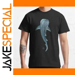 Whale Shark Digital Print Men's Casual T-Shirt Large