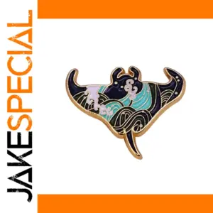 Glow in the Dark Manta Ray Pin Fashion Brooch for Unisex