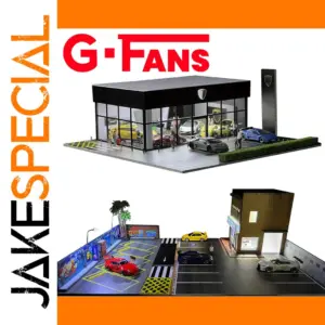 1/64 Scale Car Garage Diorama Model with Lights