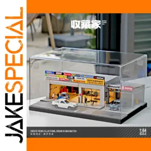 Japanese Auto Repair Shop Scene Diecast Model Car Scene
