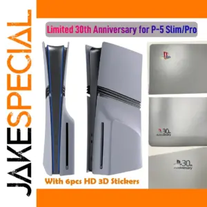 Grey PS5 Pro Shell Cover Plates with Logo Sticker