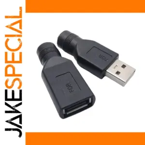USB to DC 5.5x2.1mm Power Adapter Connector