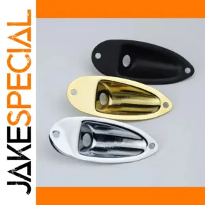 Oval Curved Metal Jack Plate for Guitar Bass