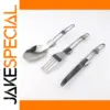 Foldable Stainless Steel Camping Utensil Set