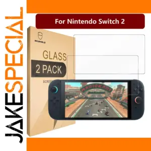 2-Pack Tempered Glass Screen Protectors for Nintendo Switch 2