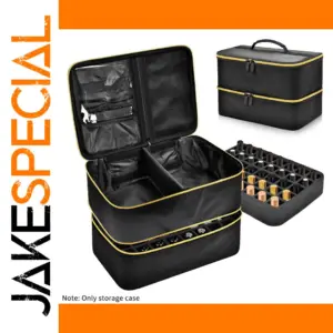 Double-Layer Nail Polish & Lamp Organizer Case