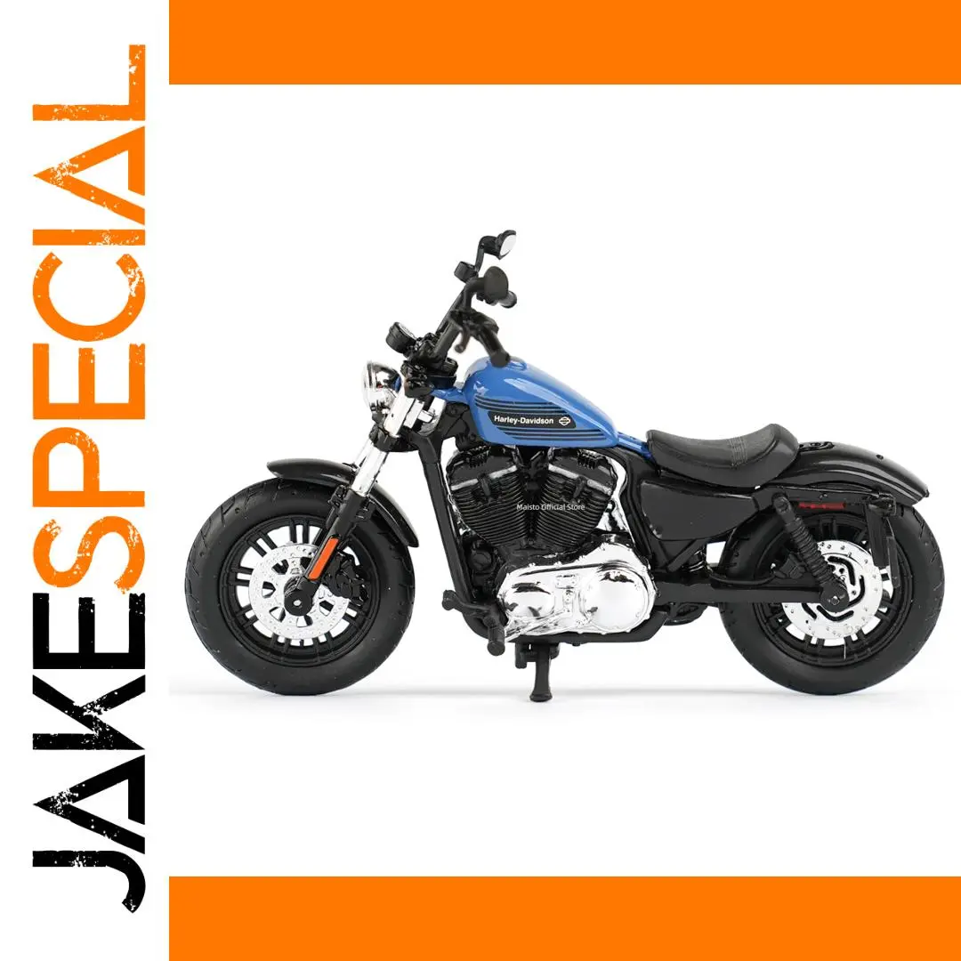 Maisto 1:18 Harley-Davidson Blue Motorcycle Model 1 Maisto 1:18 Harley-Davidson Blue Motorcycle Model