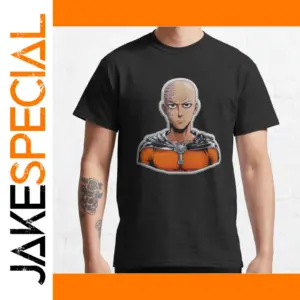 Saitama One Punch Man Digital Print T-Shirt Large