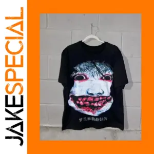 Harajuku Retro Face Print Graphic T Shirt Men Women