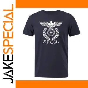 Men's Roman Gladiator T-Shirt with Imperial Eagle Design