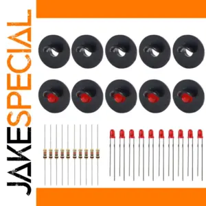 10-Pack Railway Signal Target Faces with Red LEDs
