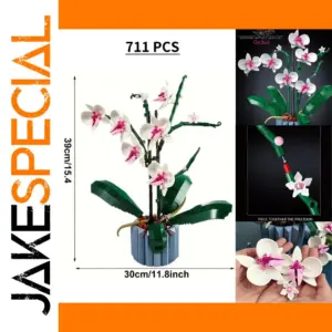 Orchid Flower Bouquet Building Set