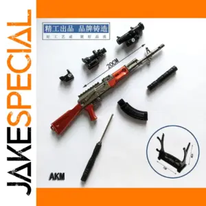 Metal Action Figure Gun Keychain for Collectors