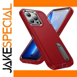 Red Heavy Duty Armor Case for iPhone 15 Pro