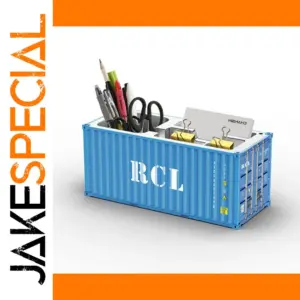 Shipping Container Desktop Organizer in Blue