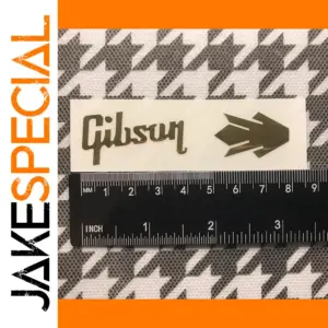 2Pcs Gold Gibson Guitar Headstock Decals Set