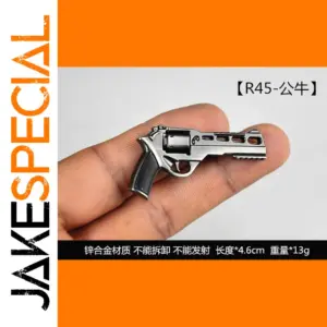 Mini Revolver Model Silver R45 Collectible Decor