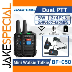 BAOFENG BF-C50 Walkie Talkies 5W UHF 2-4 Pack