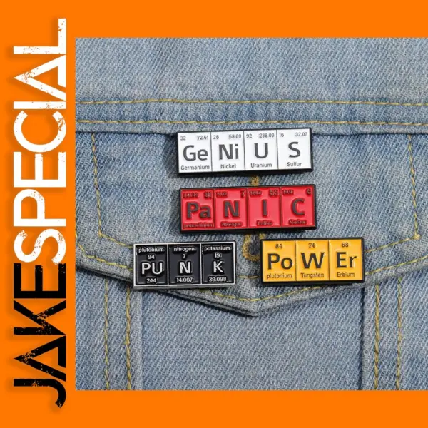Chemical Element Enamel Pins for Science Enthusiasts