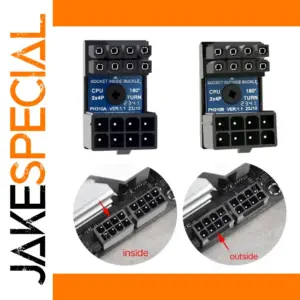 180 Degree 8 Pin CPU Power Connector Adapter