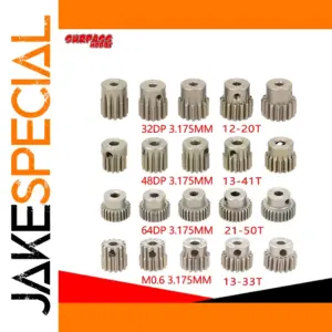 RC Car Metal Gear Set 5 Pcs 32DP 48DP 64DP M0.6 for 1/10 Vehicles
