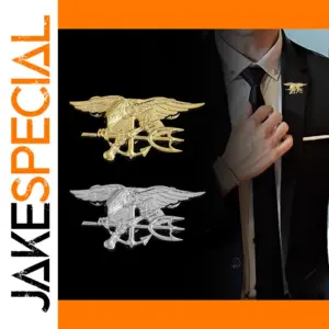 Seal Team Eagle Trident Anchor Brooch for Navy Fans