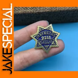 Magic Movie 2211 Police Enamel Badge Brooch
