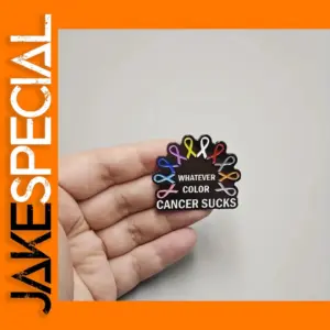 Cancer Sucks Rainbow Ribbon Lapel Pin