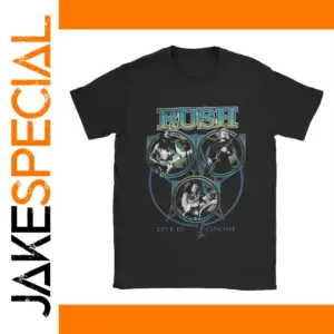 Rush Band Men’s Casual Cotton T-Shirt