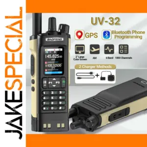BAOFENG UV-32 GPS Walkie Talkie 10W Bluetooth