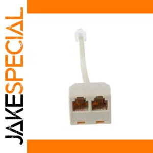 RJ11 Two-Way Telephone Splitter Adapter