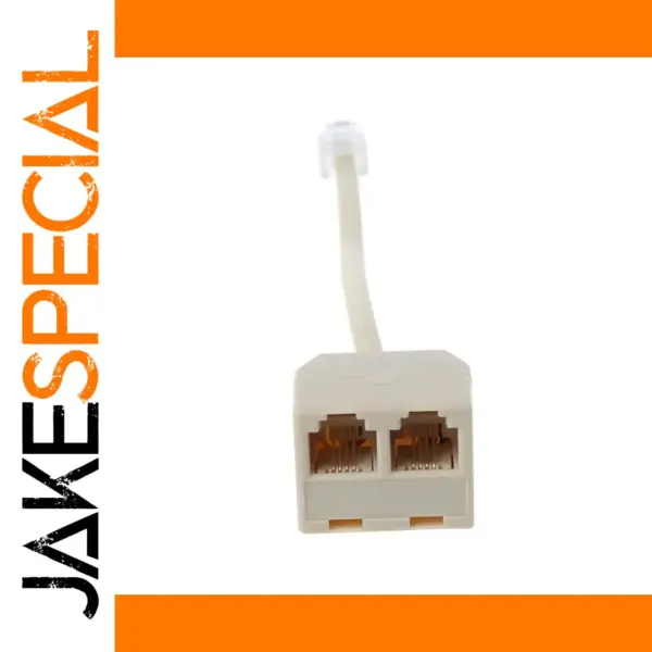 RJ11 Two-Way Telephone Splitter Adapter